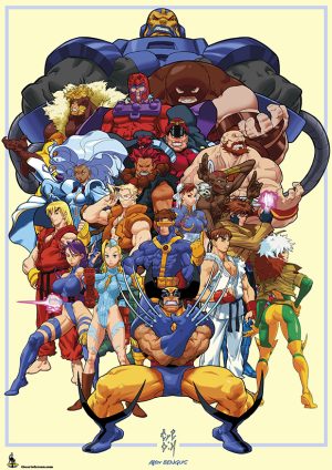 X-MEN Vs STREET FIGHTER . V2 – Tribute Illustration – Collector print