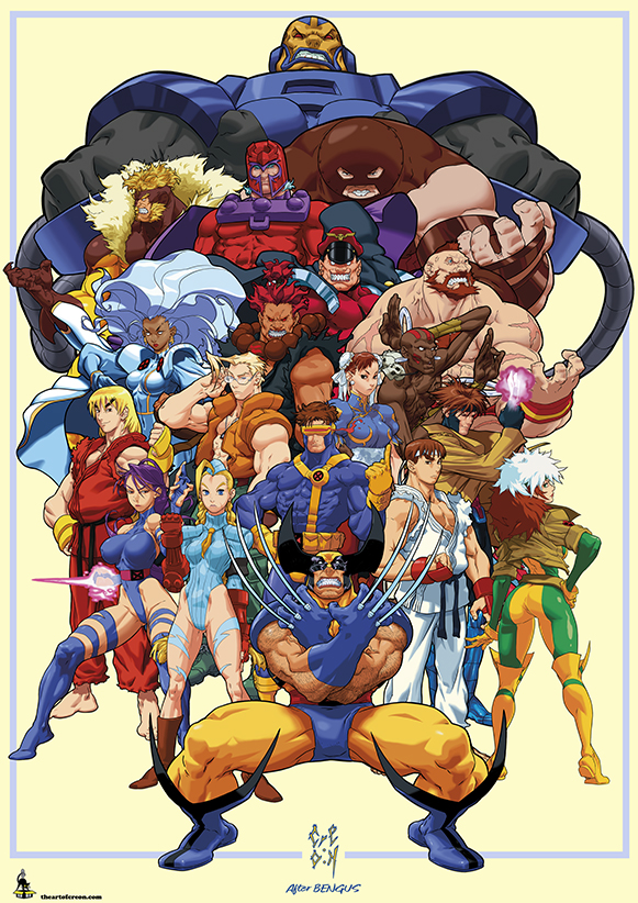 X-MEN Vs STREET FIGHTER . V2 – Tribute Illustration – Collector print