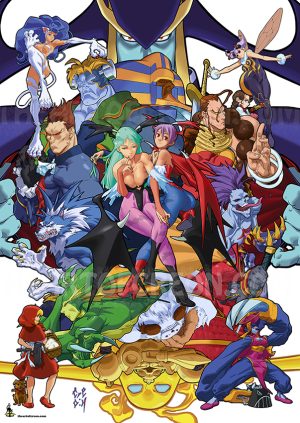 DARKSTALKERS - Tribute Illustration - Collector print