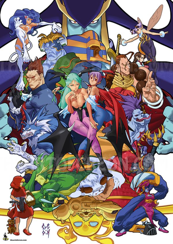DARKSTALKERS - Tribute Illustration - Collector print